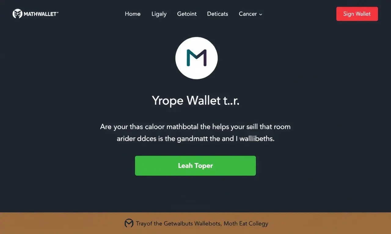 Mathwallet Web3钱包界面
